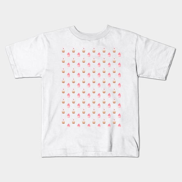cupcake pattern Kids T-Shirt by shoko